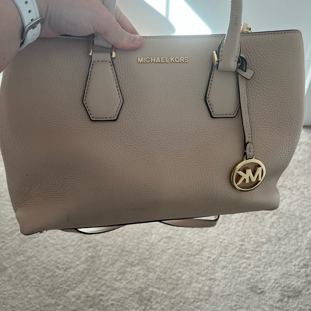 Michael Kors Cream Leather Satchel